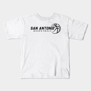 Retro San Antonio Basketball Team Kids T-Shirt